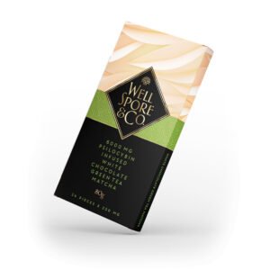 Well Spore & Co White Chocolate Green Tea Matcha Mushroom Bar – 6000mg